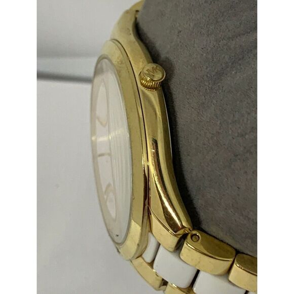 Michael Kors MK4295 Women's Two Tone Analog White Dial Quartz Wrist Watch GE188 - Picture 3 of 11